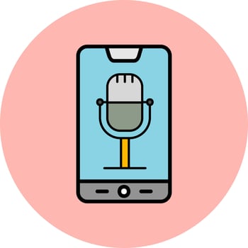 Phone Recording Vector Icon