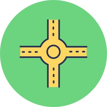 Crossroad Vector Icon