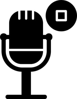 Stop Podcast Vector Icon