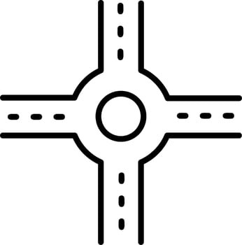 Crossroad Vector Icon
