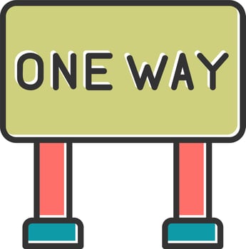 One Way Vector Icon