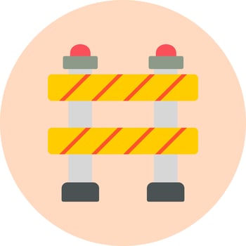 Traffic Barrier Vector Icon
