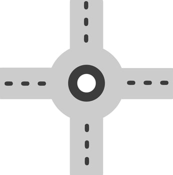 Crossroad Vector Icon