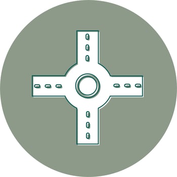 Crossroad Vector Icon