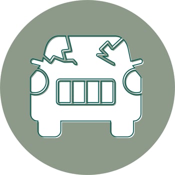 Broken Car Vector Icon