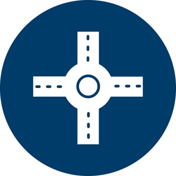 Crossroad Vector Icon