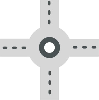 Crossroad Vector Icon