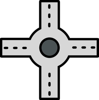 Crossroad Vector Icon