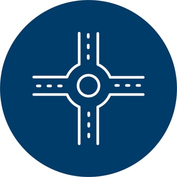 Crossroad Vector Icon
