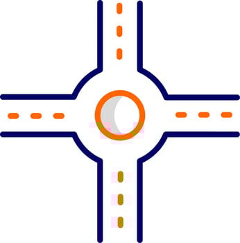 Crossroad Vector Icon