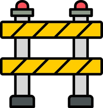 Traffic Barrier Vector Icon
