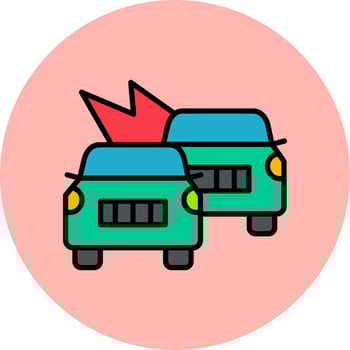 Accident car Vector Icon