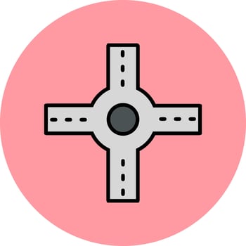 Crossroad Vector Icon