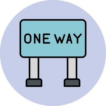 One Way Vector Icon