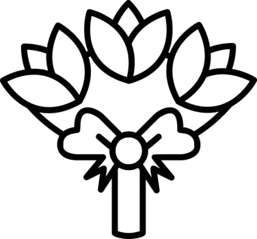 Flower Bouquet Vector Icon