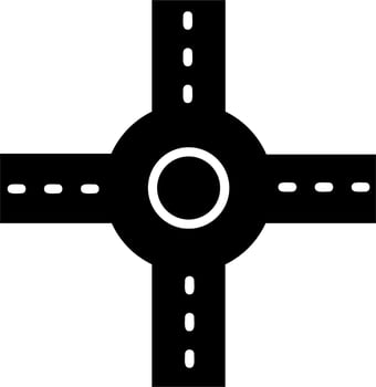 Crossroad Vector Icon