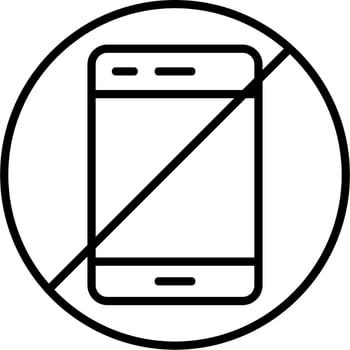 No Phone Vector Icon