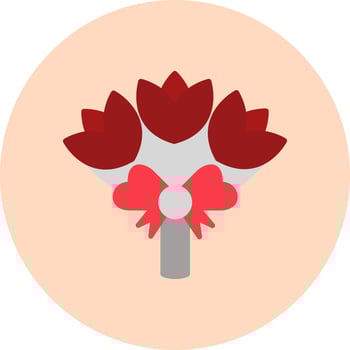 Flower Bouquet Vector Icon
