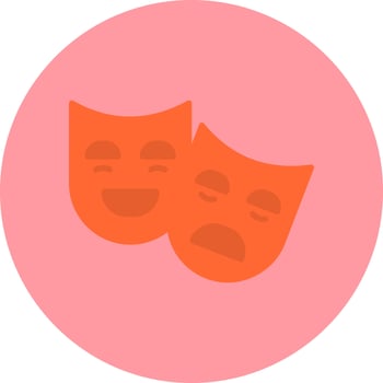 Theater Masks Vector Icon
