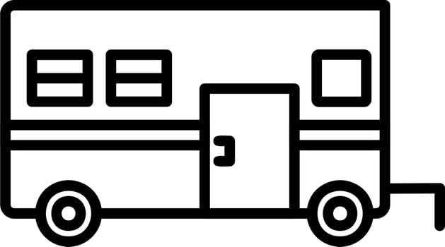 Camper Van Vector Icon