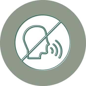 No Talking Vector Icon