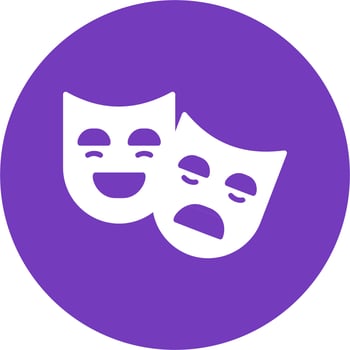 Theater Masks Vector Icon