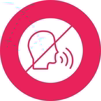 No Talking Vector Icon