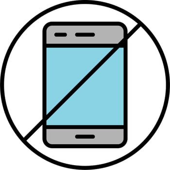 No Phone Vector Icon