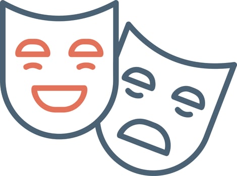 Theater Masks Vector Icon