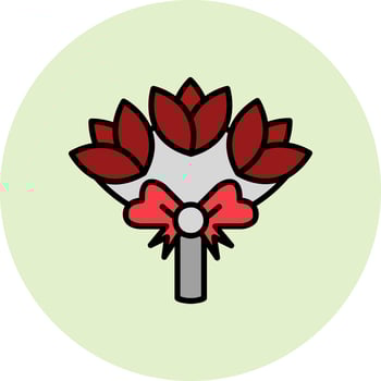 Flower Bouquet Vector Icon