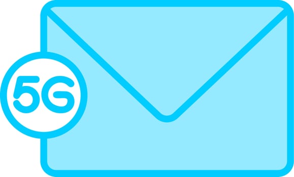 5g Email Vector Icon
