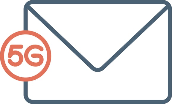 5g Email Vector Icon