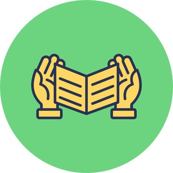 Quran Reading Vector Icon