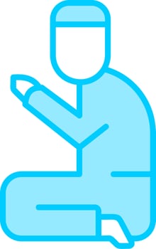 Man Praying Vector Icon