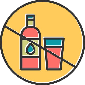 No Alcohol Vector Icon