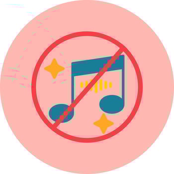 No Music Vector Icon