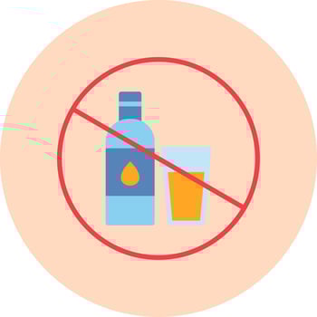 No Alcohol Vector Icon