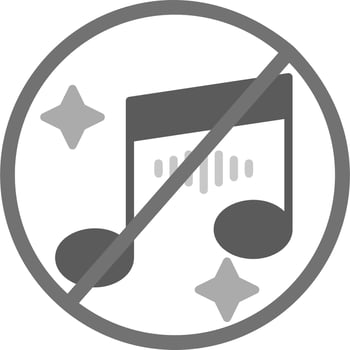 No Music Vector Icon