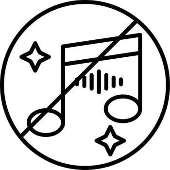 No Music Vector Icon
