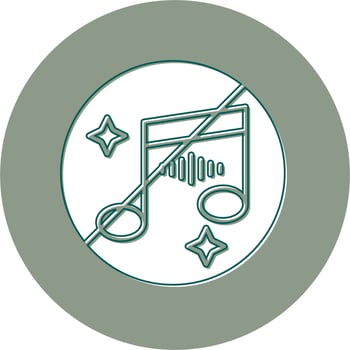 No Music Vector Icon