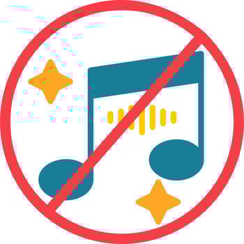 No Music Vector Icon