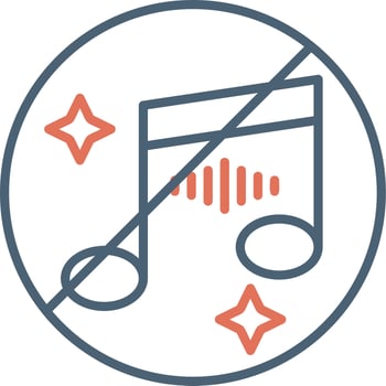 No Music Vector Icon