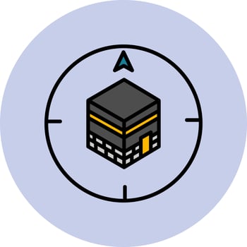 Qibla Finder Vector Icon