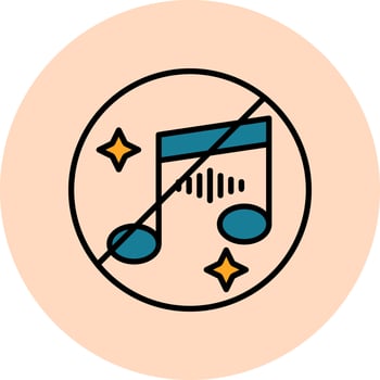 No Music Vector Icon