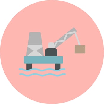 Oil Mining Vector Icon