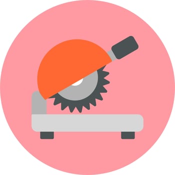 Metal Cutting Machine Vector Icon
