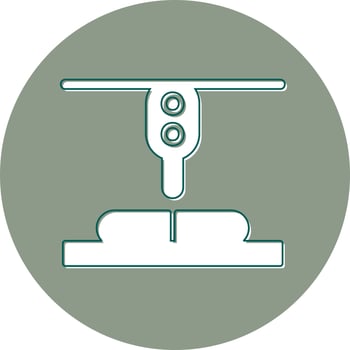 Laser Cutting Machine Vector Icon