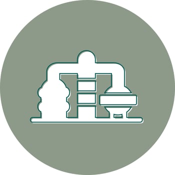 Oil Refinery Vector Icon