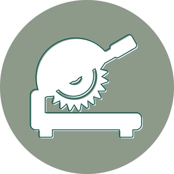 Metal Cutting Machine Vector Icon