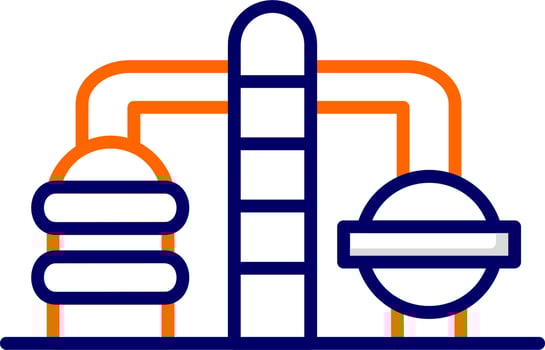 Oil Refinery Vector Icon